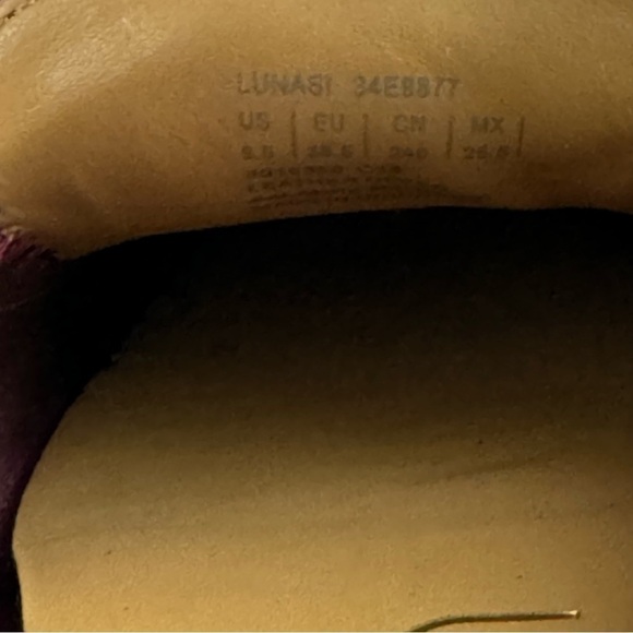 NWT Calvin Klein Lunasi Suede Leather Loafers Dark Cranberry size 8.5 - Picture 13 of 13